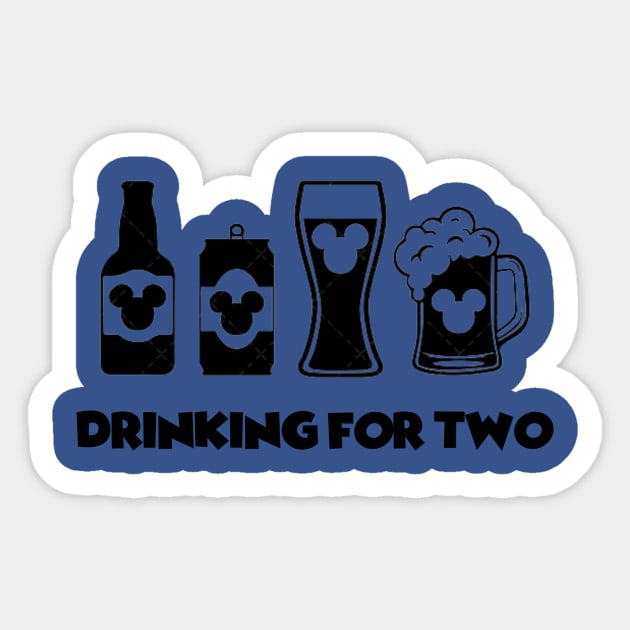 Drinking For Two Disney Pregnancy Announcement Sticker by DanceItUp